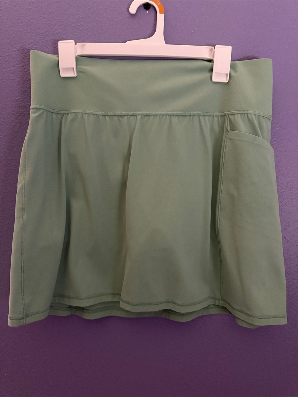 Athleta Mint Green Salutation Stash Pocket 16.5” Skort, Size XL, #837435